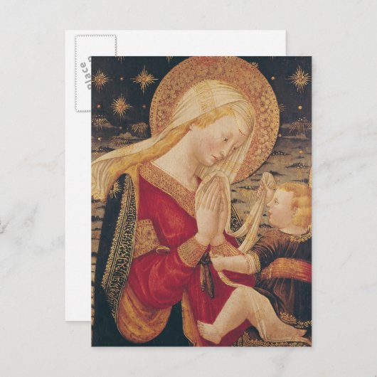 Maagd en kind 2 briefkaart (Voorkant / Achterkant)