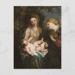 Maagd en kind - Anthony Van Dyck Briefkaart