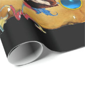 MAAGD EN KIND, BLOEMIG KERSTPERKAMENT CADEAUPAPIER (Rol Hoek)