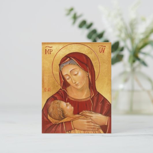 maagd en kind briefkaart (Staand voorkant)