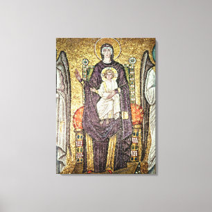 Maagd en kind canvas afdruk