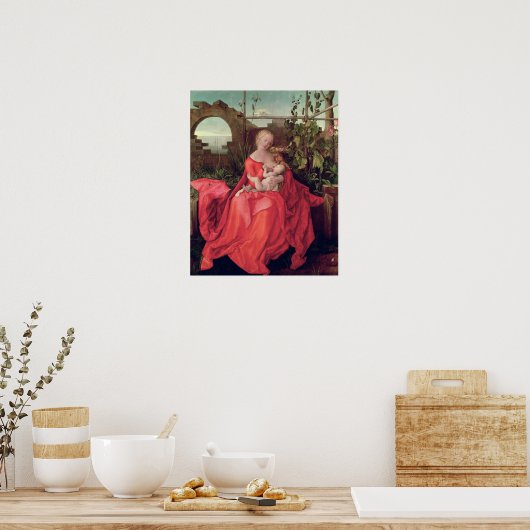 Maagd en kind 'Madonna met de Iris', 1508 Poster (Keuken)