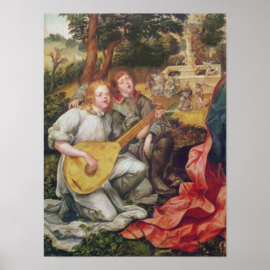 Maagd en kind met Angels Poster (Voorkant)