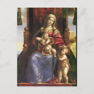 Maagd en kind met de baby Sint-John Briefkaart