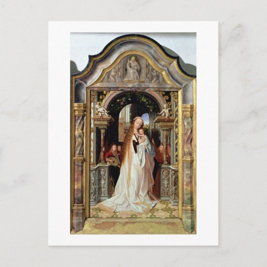 Maagd en Kind met Drie Angels, centraal paneel Briefkaart (Voorkant)