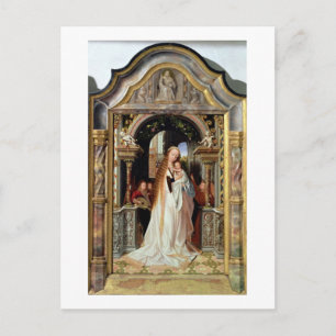 Maagd en Kind met Drie Angels, centraal paneel Briefkaart