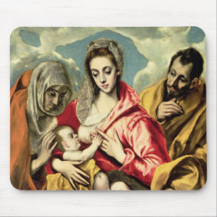 Maagd en kind met SS. Anne en Joseph Muismat