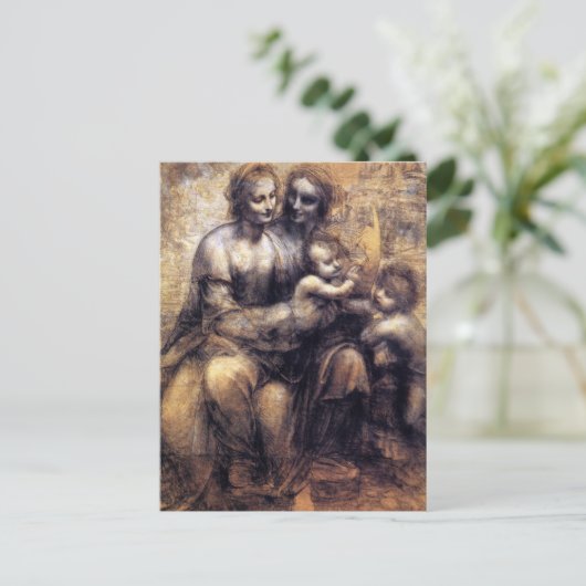 Maagd en kind met St. Anne sketch Briefkaart (Staand voorkant)