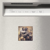 Maagd en kind met St. Anne sketch Magneet (Insitu (Vaatwasser))