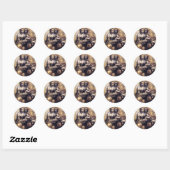 Maagd en kind met St. Anne sketch Ronde Sticker (Vel)
