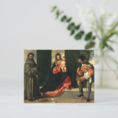 Maagd en kind met St. Anthony van Padua Briefkaart (Staand voorkant)