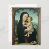 Maagd en kind (olie op het paneel) briefkaart (Voorkant / Achterkant)