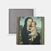 Maagd en kind (olie op het paneel) magneet (Voorkant / Achterkant)