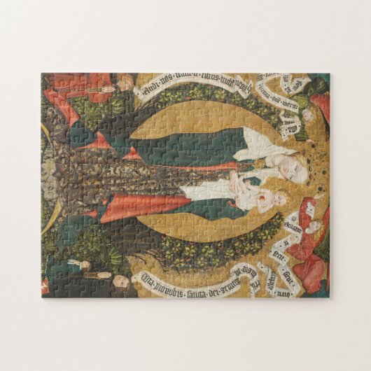 Maagd en kind op een Crescent Moon uit Destna Legpuzzel (Horizontaal)