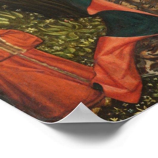 Maagd en kind op een Crescent Moon uit Destna Poster (Hoek)