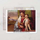 Maagd en kind (zigeunerMadonna) van Titiaan Briefkaart (Voorkant / Achterkant)