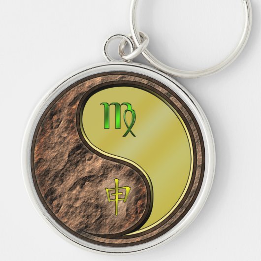 Maagd en metalen aap sleutelhanger (Voorkant)