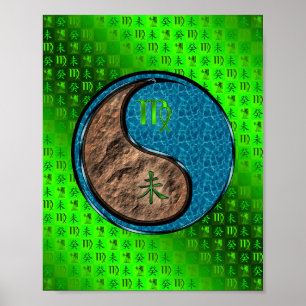 Maagd en watergeit poster
