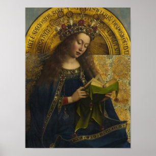Maagd Enthroned, het gehentaltarstuk Poster