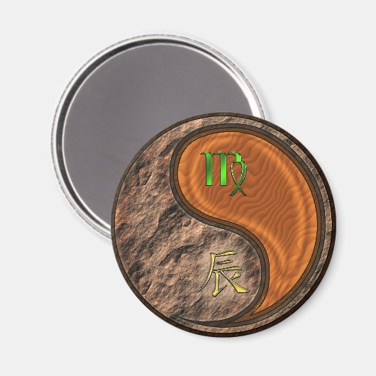 Maagd & Houten Draak Magneet (Voorkant / Achterkant)