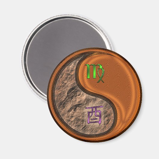 Maagd & Houten Haan Magneet (Voorkant / Achterkant)