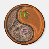 Maagd & Houten Haan Magneet (Voorkant)