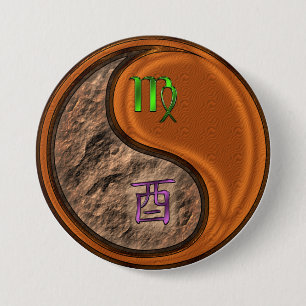 Maagd & Houten Haan Ronde Button 7,6 Cm