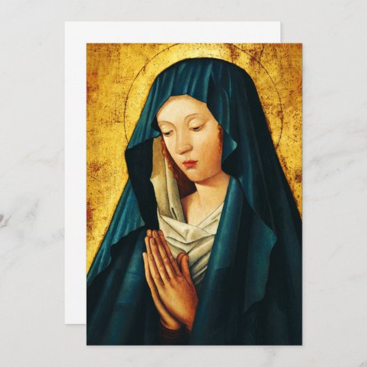 Maagd in gebed van Riga Kaart (Voorkant / Achterkant)