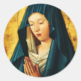 Maagd in gebed van Riga Ronde Sticker