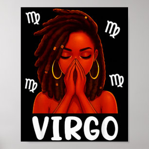 Maagd Locd Zwarte Vrouw Bid Christelijke Dierenrie Poster