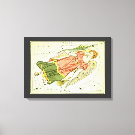 Maagd Maagd  Constellatie Urania's Mirror Canvas Afdruk (Voorkant)