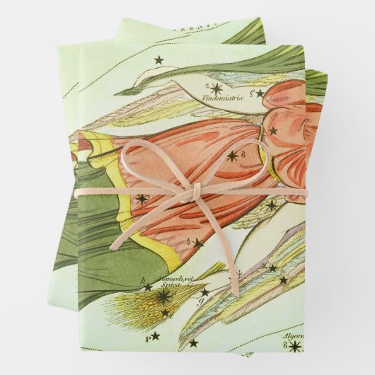 Maagd Maagd  Constellatie Urania's Mirror Inpakpapier Vel (In situ)