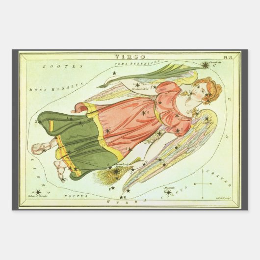 Maagd Maagd  Constellatie Urania's Mirror Inpakpapier Vel (Voorkant)