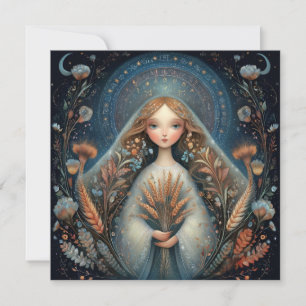 Maagd Maagd Zodiac Astrologie Hemelverjaardag Kaart