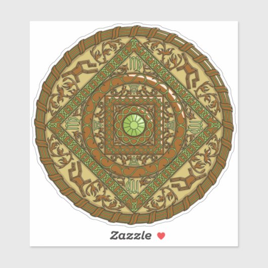 Maagd Mandala Contour Sticker (Vel)