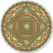 Maagd Mandala Contour Sticker (Voorkant)