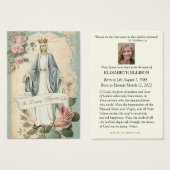 Maagd Maria Begrafenis Gebed Visitekaartje (Voorkant /achterkant)