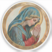 Maagd Maria biddend rooms-katholiek vinyl Sticker (Voorkant)