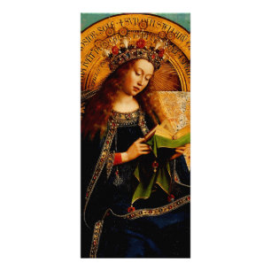Maagd Maria door Jan van Eyck Reclamekaart
