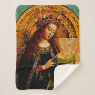 Maagd Maria door Jan van Eyck Sherpa Deken