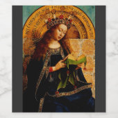 Maagd Maria door Jan van Eyck Wijn Etiket (Enkel label)