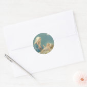 Maagd Maria en Baby Jesus Ronde Sticker (Envelop)