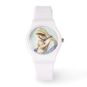 Maagd Maria en Baby Jesus Watch Horloge