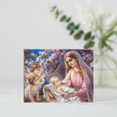 Maagd Maria en Baby Jezus Briefkaart (Staand voorkant)