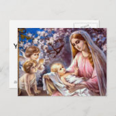 Maagd Maria en Baby Jezus Briefkaart (Voorkant / Achterkant)