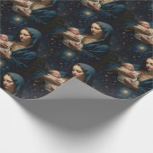 Maagd Maria en Baby Jezus Geboorte Cadeaupapier (Hoek)
