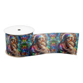 Maagd Maria en Baby Jezus Glas in lood Lint (Spoel)