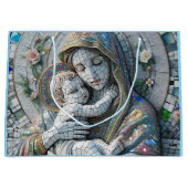 Maagd Maria en Baby Jezus | mozaïekbeeld Groot Cadeauzakje (Voorkant)