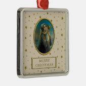 Maagd Maria en Baby Jezus op sterrenkerstmis Metalen Ornament (Rechts)