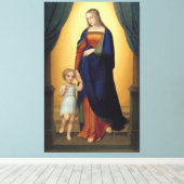 Maagd Maria en de Baby Jesus Religious Canvas Afdruk (Insitu (Houten vloer))